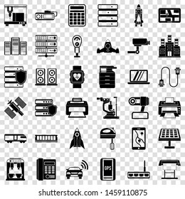 Server icons set. Simple style of 36 server vector icons for web for any design