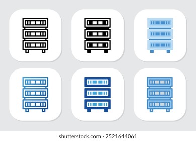 server icons with various design styles