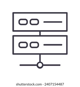 Server illustrated on white background