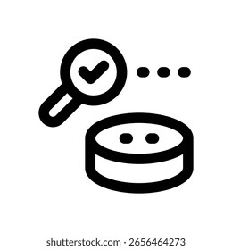 Symbol für die Serverinspektionszeile. Sauberes und minimalistisches Vektorsymbol für Websites, mobile Apps, Präsentationen und Logos. Voll skalierbar und anpassbar für jedes Projekt.