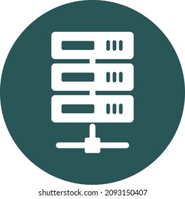 Server Isolated Vector icon which can easily modify or edit


