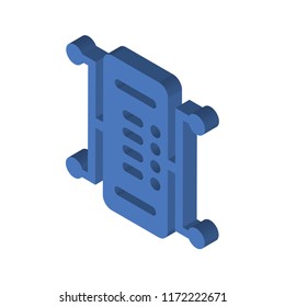 Server isometric left top view 3D icon