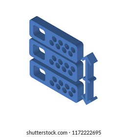 Server isometric left top view 3D icon