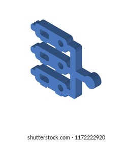 Server isometric left top view 3D icon