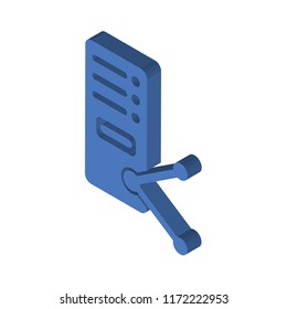 Server isometric left top view 3D icon