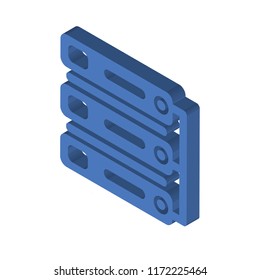 Server isometric left top view 3D icon