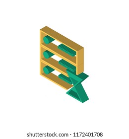 Server isometric left top view 3D icon