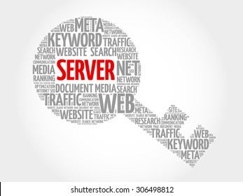 Server Key word cloud, business concept
