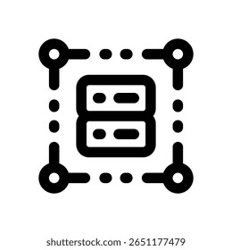 server line icon. Clean and minimalist vector icon for websites, mobile apps, presentations, and logos. Fully scalable and customizable for any project.