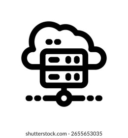 ícone da linha do servidor. Ícone de vetor limpo e minimalista para sites, aplicativos móveis, apresentações e logotipos. Totalmente dimensionável e personalizável para qualquer projeto.