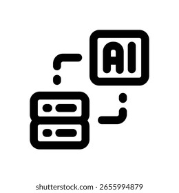 icono de línea de servidor. Icono de Vector limpio y minimalista para Sitios web, App móviles, presentaciones y logotipos. Totalmente escalable y personalizable para cualquier proyecto.