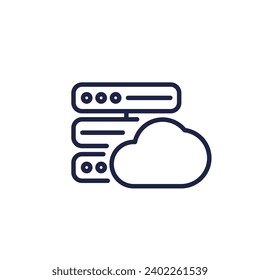 server line icon with a cloud