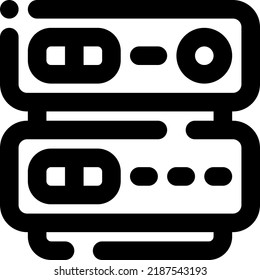 Server line style icon vector design and illustration template