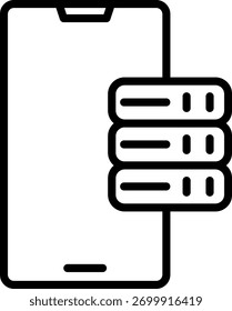 vetor de ícone linear de servidor para ilustração com isolado. adequado para design, ícone, logotipo, aplicativo