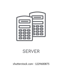 Server linear icon. Modern outline Server logo concept on white background from Programming collection. Suitable for use on web apps, mobile apps and print media.