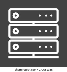 Server, link, system, information icon vector image. Can also be used for communication, connection, technology. Suitable for web apps, mobile apps and print media.