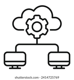 Server local network icon outline vector. Internet provider. Sim card lock