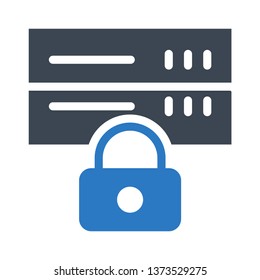 server lock glyph double color