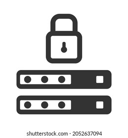 vector de diseño de icono de bloqueo de servidor