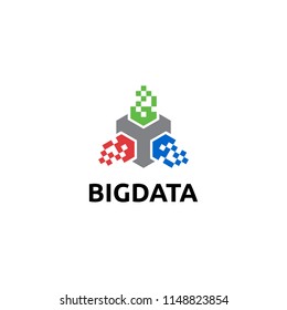 Server logo design template. Big data logo concept. Data Center symbol. Server icon