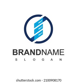 Server logo design template, Data Center And Server Icon Vector 