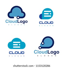 Server Logo Set, Cloud Icon Design