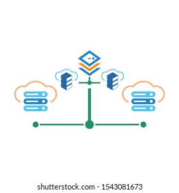 Server logo template vector icon design