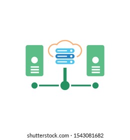 Server logo template vector icon design