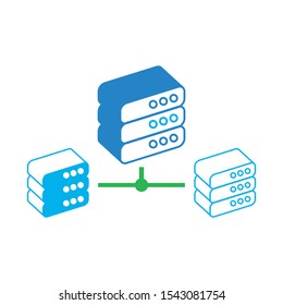 Server logo template vector icon design