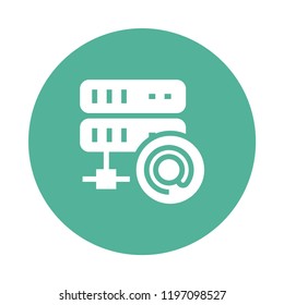 server mail Circle Color Glyphs