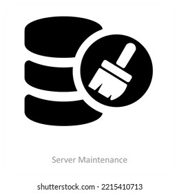 server maintenance and Big data icon concept