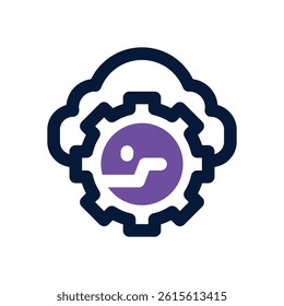 server maintenance dual tone icon. Sleek and modern vector icon for websites, mobile apps, marketing materials, and corporate design. Fully scalable and ready to use.