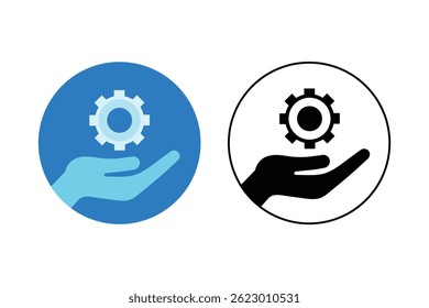 Server Maintenance Gear Tools Icons, technical support icons, construction tools icons, repair service icons