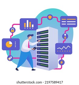 Server Maintenance With Monitoring Tools. Managed Server Service Solution. IT Infrastructure Monitoring And Maintenance.