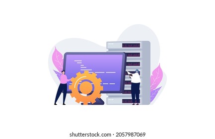 Server-Wartungs-Service, Idee von Netzwerkservern, Hosting-Technologie, Konzeption der Programmiergeräte
