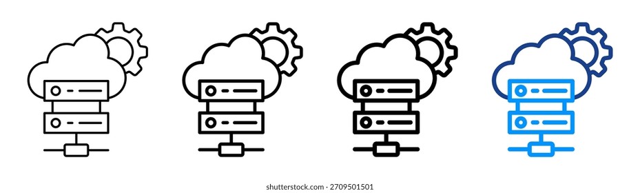 Conjunto de Colecciones de contorno diferente del icono de administración del servidor