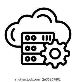 Server Management Icon Element For Design