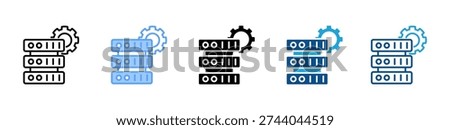 Server Management icon multiple style and collection