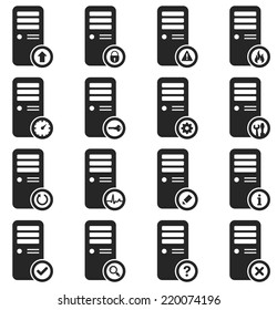 Server Management Icon Set 