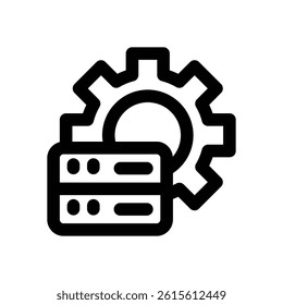 server management line icon. Clean and minimalist vector icon for websites, mobile apps, presentations, and logos. Fully scalable and customizable for any project.