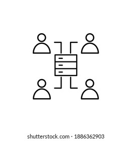 Server manager organization icon. Organization and teamwork icon. Vector