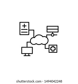 Server, medicine icon. Element of medicine technology icon