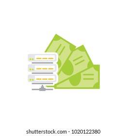 Server Money Logo Icon Design