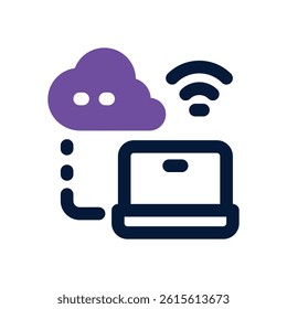 server monitoring dual tone icon. Sleek and modern vector icon for websites, mobile apps, marketing materials, and corporate design. Fully scalable and ready to use.