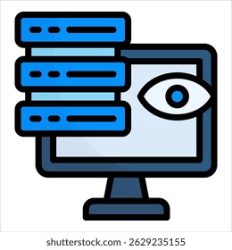 Server Monitoring Icon Element For Design