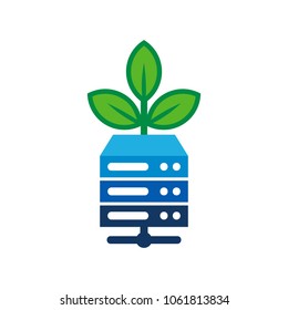 Server Nature Logo Icon Design