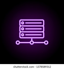 server neon icon. Elements of business set. Simple icon for websites, web design, mobile app, info graphics