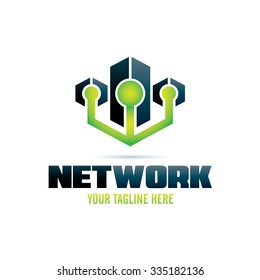 Server Network Icon Logo Element
