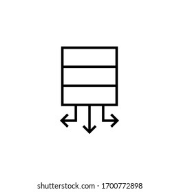 server network icon vector illustration outline style design. isolated on white background