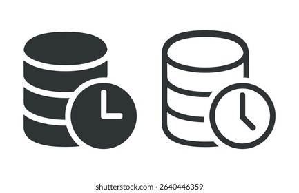Server network time icon. Illustration vector